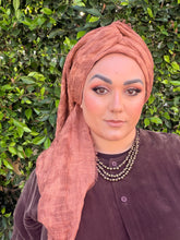 Grounded Israeli XL Square Headcover - Rust-Squares-The Little Tichel Lady