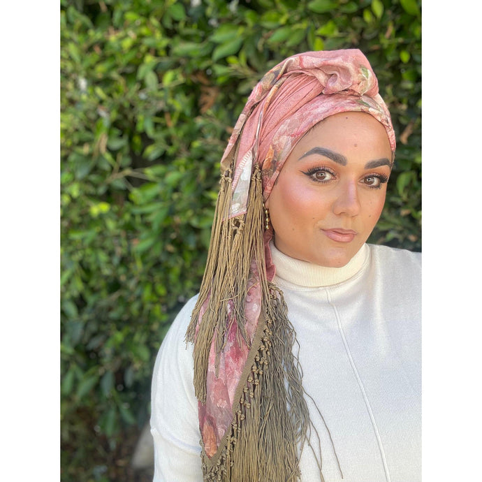 Exquisite Oversized Luxe Square - Rose-Squares-The Little Tichel Lady