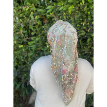 Exquisite Oversized Luxe Square - Green Floral-Squares-The Little Tichel Lady