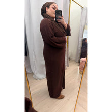 Chocolate Brown Button Down Dress-dress-The Little Tichel Lady