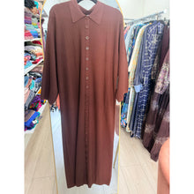 Chocolate Brown Button Down Dress-dress-The Little Tichel Lady