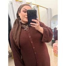 Chocolate Brown Button Down Dress-dress-The Little Tichel Lady