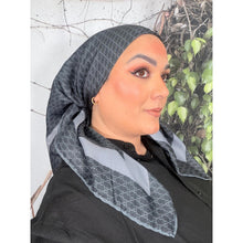 Classic Inspired G Print Square - Black/Gray-Squares-The Little Tichel Lady