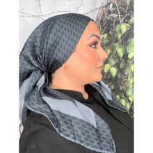 Classic Inspired G Print Square - Black/Gray-Squares-The Little Tichel Lady