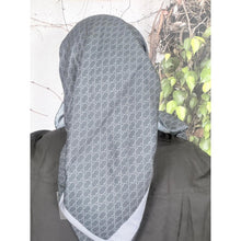 Classic Inspired G Print Square - Black/Gray-Squares-The Little Tichel Lady