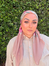 Burst of Floral Cotton Square Tichel - Blush Beige-square-The Little Tichel Lady
