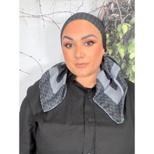 Classic Inspired G Print Square - Black/Gray-Squares-The Little Tichel Lady