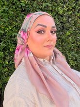 Burst of Floral Cotton Square Tichel - Blush Beige-square-The Little Tichel Lady