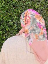 Burst of Floral Cotton Square Tichel - Blush Beige-square-The Little Tichel Lady