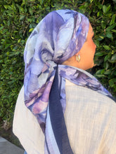 Bloomscape Waffle Square - Purple/Blue-Squares-The Little Tichel Lady