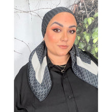 Classic Inspired G Print Square - Black/Off-White-Squares-The Little Tichel Lady