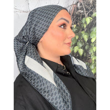 Classic Inspired G Print Square - Black/Off-White-Squares-The Little Tichel Lady