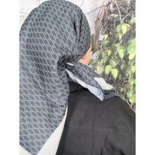 Classic Inspired G Print Square - Black/Off-White-Squares-The Little Tichel Lady