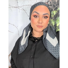 Classic Inspired G Print Square - Black/Off-White-Squares-The Little Tichel Lady