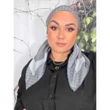 Classic Inspired G Print Square - Gray-Squares-The Little Tichel Lady