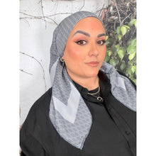 Classic Inspired G Print Square - Gray-Squares-The Little Tichel Lady