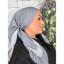 Classic Inspired G Print Square - Gray-Squares-The Little Tichel Lady