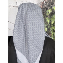 Classic Inspired G Print Square - Gray-Squares-The Little Tichel Lady