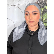 Classic Inspired G Print Square - Gray-Squares-The Little Tichel Lady