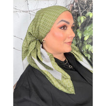 Classic Inspired G Print Square - Olive-Squares-The Little Tichel Lady