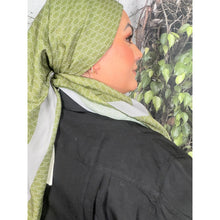 Classic Inspired G Print Square - Olive-Squares-The Little Tichel Lady