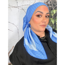 Classic Inspired G Print Square - Blue-Squares-The Little Tichel Lady