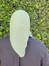 Pleated Solid Square Headscarf - Light Olive-square-The Little Tichel Lady