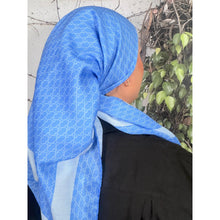 Classic Inspired G Print Square - Blue-Squares-The Little Tichel Lady