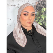 Classic Inspired G Print Square - Brown-Squares-The Little Tichel Lady