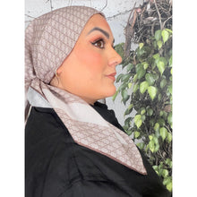 Classic Inspired G Print Square - Brown-Squares-The Little Tichel Lady