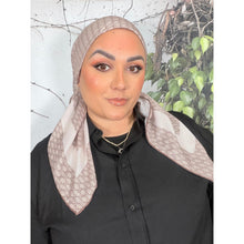 Classic Inspired G Print Square - Brown-Squares-The Little Tichel Lady