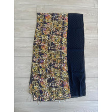 Exquisite Floral & Sequins Headwrap - Navy/Multi-Long Wrap-The Little Tichel Lady