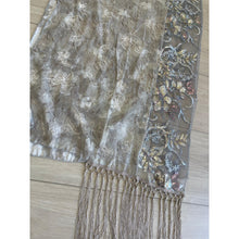 Exquisite Sequins & Floral Headwrap - Stone/Silver-Long Wrap-The Little Tichel Lady