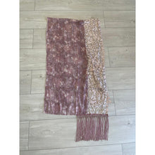 Exquisite Sequins & Floral Headwrap - Antique Pink-Long Wrap-The Little Tichel Lady