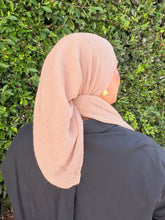 Pleated Solid Square Headscarf - Latte-square-The Little Tichel Lady