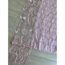 Exquisite Sequins & Floral Headwrap - Pink-Long Wrap-The Little Tichel Lady