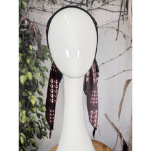 Stretchy Pretied Tichel - Textured Burgundy Houndstooth-pretieds-The Little Tichel Lady