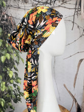 Stretchy Pretied Tichel - Black Floral-pretieds-The Little Tichel Lady
