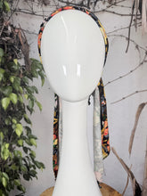 Stretchy Pretied Tichel - Black Floral-pretieds-The Little Tichel Lady