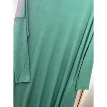 Ribbed Crew Neck Dress - Green, XS-3X-dress-The Little Tichel Lady