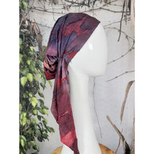 Stretchy Pretied Tichel - Berry Burnout Print-pretieds-The Little Tichel Lady