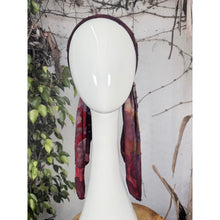 Stretchy Pretied Tichel - Berry Burnout Print-pretieds-The Little Tichel Lady