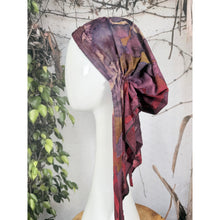 Stretchy Pretied Tichel - Berry Burnout Print-pretieds-The Little Tichel Lady