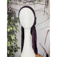 Stretchy Pretied Tichel - Eggplant/Black-pretieds-The Little Tichel Lady