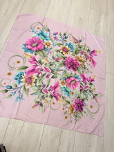 Burst of Floral Cotton Square Tichel - Pink-square-The Little Tichel Lady