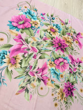 Burst of Floral Cotton Square Tichel - Pink-square-The Little Tichel Lady
