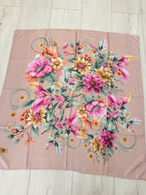 Burst of Floral Cotton Square Tichel - Blush Beige-square-The Little Tichel Lady