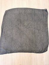 Pleated Solid Square Headscarf - Black-square-The Little Tichel Lady