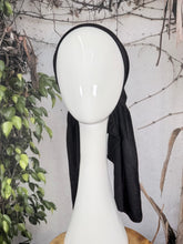 Stretchy Pretied Tichel - Black Shimmer-pretieds-The Little Tichel Lady