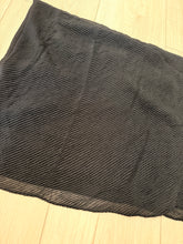 Pleated Solid Square Headscarf - Black-square-The Little Tichel Lady